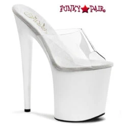Pleaser | Flamingo-801, 8 Inch Platform Slide -Funky Lingerie Outlet flamingo 801 cw 45029.1663435937