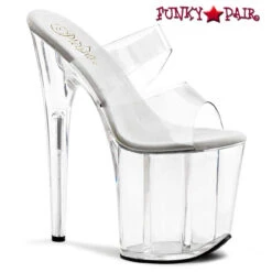 Pleaser | Flamingo-802, 8 Inch Platform Slide With Double Band -Funky Lingerie Outlet flamingo 802 c 64182.1660719307