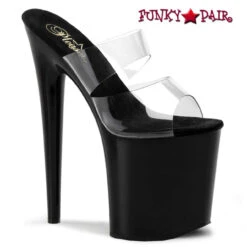 Pleaser | Flamingo-802, 8 Inch Platform Slide With Double Band -Funky Lingerie Outlet flamingo 802 cb 06217.1660719307