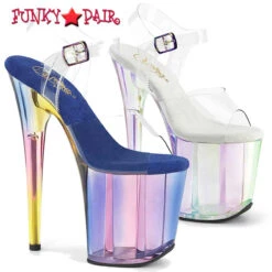 Pleaser | FLAMINGO-808HT, Holographic Tint Platform Sandal -Funky Lingerie Outlet flamingo 808ht FP 40411.1732262367