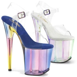 Pleaser | FLAMINGO-808HT, Holographic Tint Platform Sandal