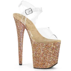 Flamingo-808LG 8 Inch Exotic Dancer Glitter Platform Shoes By Pleaser -Funky Lingerie Outlet flamingo 808lg crogldhgg 34316.1658521981