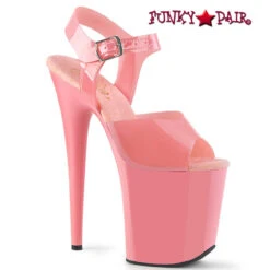 Pleaser | Flamingo-808N, 8 Inch Jelly Like Ankle Strap Platform Sandal -Funky Lingerie Outlet flamingo 808n ck bptpu 82601.1568155249