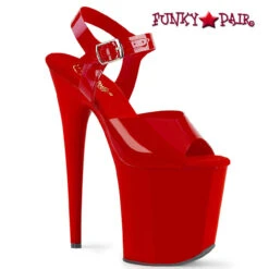 Pleaser | Flamingo-808N, 8 Inch Jelly Like Ankle Strap Platform Sandal -Funky Lingerie Outlet flamingo 808n ck rtpu 08124.1566284434