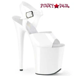 Pleaser | Flamingo-808N, 8 Inch Jelly Like Ankle Strap Platform Sandal -Funky Lingerie Outlet flamingo 808n ck wtpu 98633.1566284391