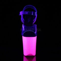 Pleaser | Flamingo-808UVG, 8 Inch UV Reactive Glitters Exotic Dancer Shoes -Funky Lingerie Outlet flamingo 808uvg c nhpg01 03173.1595262725