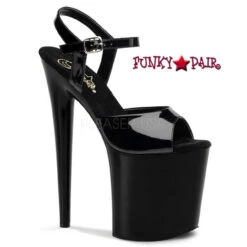 PLEASER Flamingo-809, 8 Inch Ankle Strap Exotic Dancer Shoes -Funky Lingerie Outlet flamingo 809 b 69483.1657216661