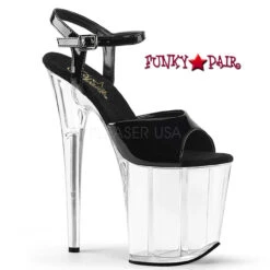 PLEASER Flamingo-809, 8 Inch Ankle Strap Exotic Dancer Shoes -Funky Lingerie Outlet flamingo 809 bc 07720.1657216661