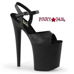 PLEASER Flamingo-809, 8 Inch Ankle Strap Exotic Dancer Shoes -Funky Lingerie Outlet flamingo 809 bfl 65857.1657216661