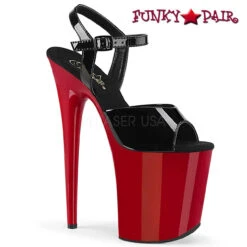 PLEASER Flamingo-809, 8 Inch Ankle Strap Exotic Dancer Shoes -Funky Lingerie Outlet flamingo 809 br 52245.1657216661