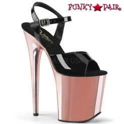 PLEASER Flamingo-809, 8 Inch Ankle Strap Exotic Dancer Shoes -Funky Lingerie Outlet flamingo 809 brogldch 46254.1657216661