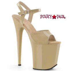 PLEASER Flamingo-809, 8 Inch Ankle Strap Exotic Dancer Shoes -Funky Lingerie Outlet flamingo 809 cr 45664.1657216661