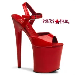 PLEASER Flamingo-809, 8 Inch Ankle Strap Exotic Dancer Shoes -Funky Lingerie Outlet flamingo 809 r 10572.1657216661
