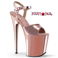 PLEASER Flamingo-809, 8 Inch Ankle Strap Exotic Dancer Shoes -Funky Lingerie Outlet flamingo 809 rogldpu 81987.1657216661