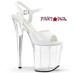 PLEASER Flamingo-809, 8 Inch Ankle Strap Exotic Dancer Shoes -Funky Lingerie Outlet flamingo 809 wc 83839.1657216661