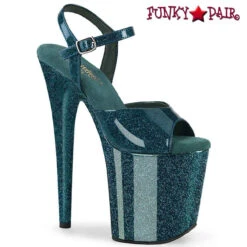 PLEASER FLAMINGO-809GP, 8" Glitter Platform Sandal -Funky Lingerie Outlet flamingo 809gp tlg 10852.1731645137