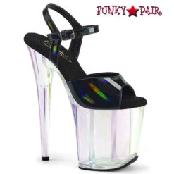 PLEASER FLAMINGO-809HT, 8" Holographic Tint Platform Sandal CLEARANCE -Funky Lingerie Outlet flamingo 809ht bhghg 95644.1698902171