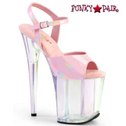 PLEASER FLAMINGO-809HT, 8" Holographic Tint Platform Sandal CLEARANCE -Funky Lingerie Outlet flamingo 809ht bphghg 69485.1691224413