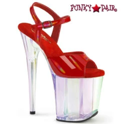 PLEASER FLAMINGO-809HT, 8" Holographic Tint Platform Sandal CLEARANCE -Funky Lingerie Outlet flamingo 809ht rhghg 36088.1698902155