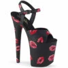 PLEASER Flamingo-809KISSES 8 Inch Lip Print Sandal -Funky Lingerie Outlet flamingo 809kisses bpu 96284.1611371237