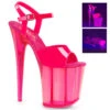 Pleaser | Flamingo-809UVT, 8 Inch Platform Sandal With UV Reactive -Funky Lingerie Outlet flamingo 809uvt 89149.1564443872