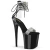 PLEASER FLAMINGO-827RS, 8" Rhinestones Cuffs And Strap Platform Sandal CLEARANCE