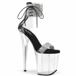 PLEASER FLAMINGO-827RS, 8" Rhinestones Cuffs And Strap Platform Sandal CLEARANCE -Funky Lingerie Outlet flamingo 827rs cbc 09436.1683005349