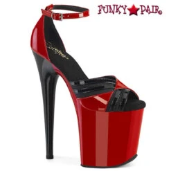 PLEASER FLAMINGO-884, 8" Two-Tone Peep Toe Sandal CLEARANCE -Funky Lingerie Outlet flamingo 884 rb 41707.1691224037