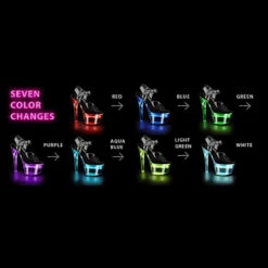 Pleaser | Flashdance-708, 7" LED Lite-Up Ankle Strap Platform -Funky Lingerie Outlet flashdance 701 7 color 65416.1662621208
