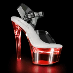 Pleaser | Flashdance-708, 7" LED Lite-Up Ankle Strap Platform -Funky Lingerie Outlet flashdance 708 c 13588.1662621208