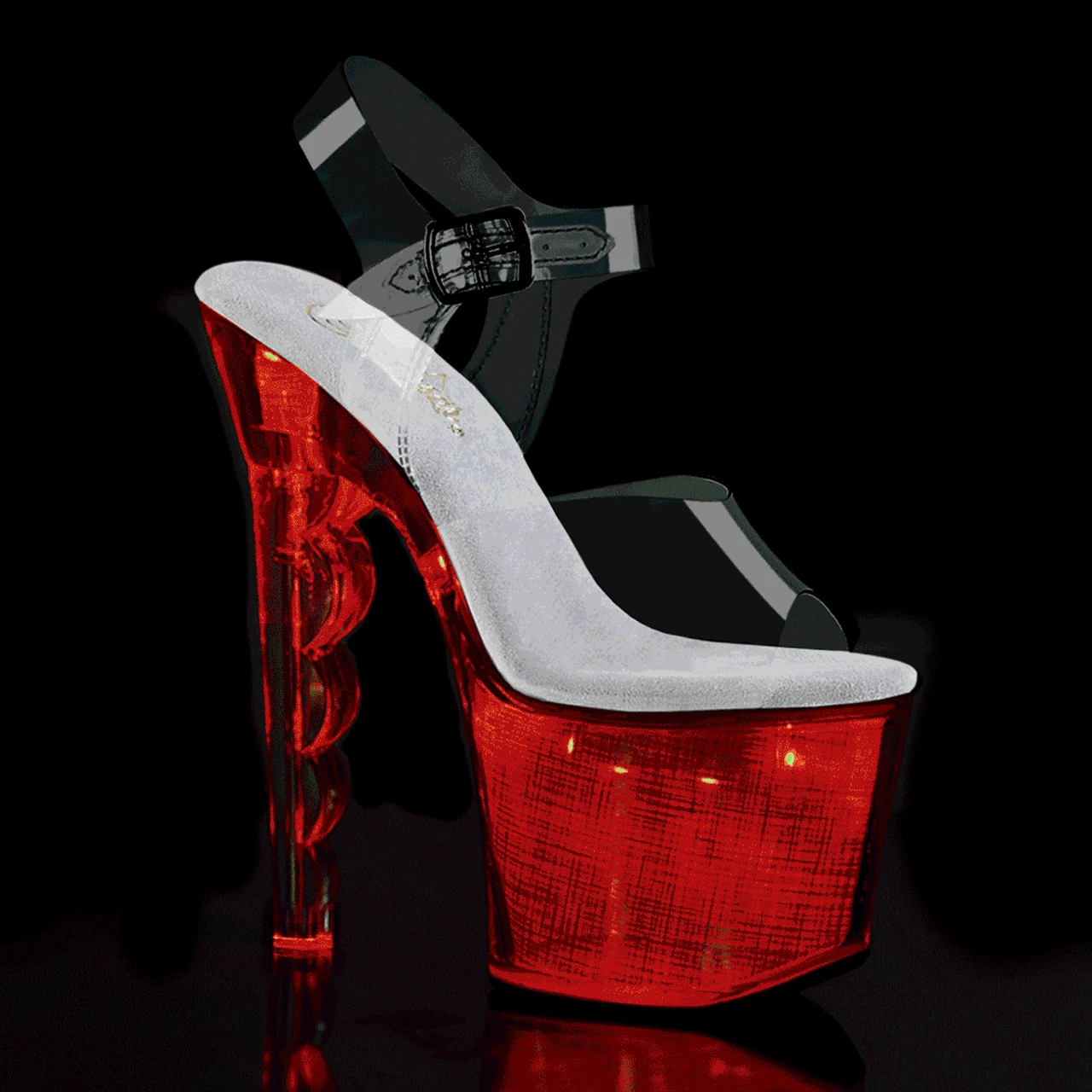 Pleaser Flashdance-708SCH, 7 Inch Exotic Dancer Lite-up Platform Sandal 4 Pleaser Flashdance-708SCH, 7 Inch Exotic Dancer Lite-up Platform Sandal - Image 2
