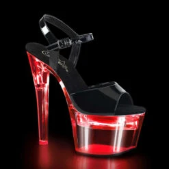 Pleaser | Flashdance-709, 7 Inch Exotic Dancer Heel With Lite-Up Platform