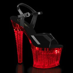PLEASER FLASHDANCE-709SPEC, Lite-up Textured Platform Sandal