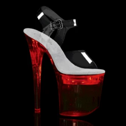 Pleaser | Flashdance-808, 8 Inch Light-up Platform Ankle Strap Sandal -Funky Lingerie Outlet flashdance 808 c 45435.1656689234