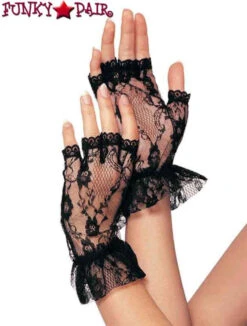 LA-G1205, Fingerless Lace Gloves -Funky Lingerie Outlet g1205 black 18539.1540150230