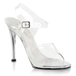 GALA-08 4.5" Clear Heel Ankle Strap Sandal