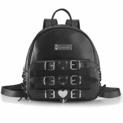 Mini Backpack With Heart Shape Detail By Demonia