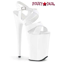 Pleaser | Infinity-997, 9 Inch Criss Cross Platform Sandal -Funky Lingerie Outlet infinity 997 w 15189.1618480234