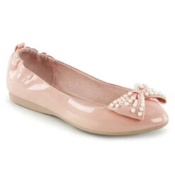 Ivy-09, Pointed Toe Flats With Pearl Bow CLEARANCE -Funky Lingerie Outlet ivy 09 bp 23492.1491631529
