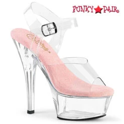 PLEASER KISS-208, 6 Inch Ankle Strap Sandal -Funky Lingerie Outlet kiss 208 cbpc 10872.1732171813