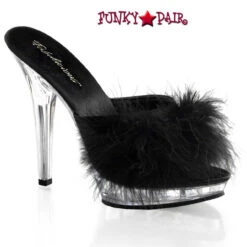 LIP-101-8 5 Inch Stiletto Heel Platform Marabou Slipper -Funky Lingerie Outlet lip 101 8 bc 75844.1656697783