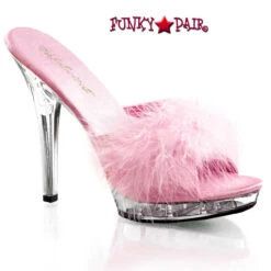LIP-101-8 5 Inch Stiletto Heel Platform Marabou Slipper -Funky Lingerie Outlet lip 101 8 bpc 89048.1656697783