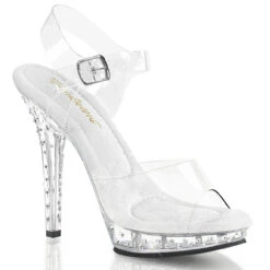 Lip-108SDT, 5" Ankle Strap Rhinestone Heel