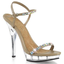 Lip-131, 5" Rhinestones Ankle Strap Sandal