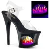 PLEASER Moon-708FLM, 7 Inch Hot Flame Exotic Dancer Shoes