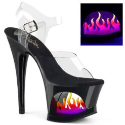PLEASER Moon-708FLM, 7 Inch Hot Flame Exotic Dancer Shoes