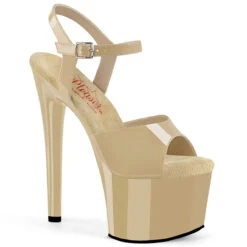 PLEASER Passion-709, 7" Comfort Width Ankle Strap Sandal CLEARANCE -Funky Lingerie Outlet passion 709 cr 63230.1731635913