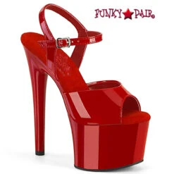 PLEASER Passion-709, 7" Comfort Width Ankle Strap Sandal CLEARANCE -Funky Lingerie Outlet passion 709 r 92046.1674848389