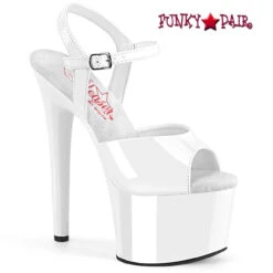 PLEASER Passion-709, 7" Comfort Width Ankle Strap Sandal CLEARANCE -Funky Lingerie Outlet passion 709 w 87856.1660719756