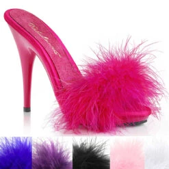 Poise-501F, 5" Platform Marabou Slide